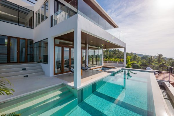 Brand new sumptuous 4 bedroom villa with a private pool and 180 degree sea views in Bang Por-VIL0137