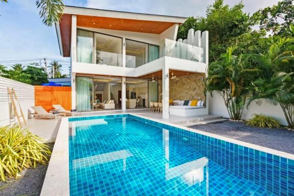 Modern 3 bedroom villa with a big pool in a very quite area of Bophut-VIL0017
