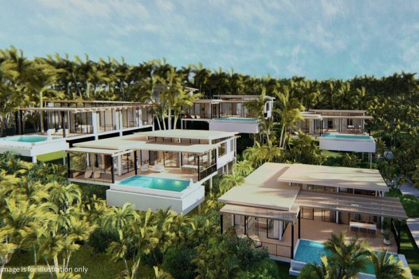 Modern Bali style 3 bedroom sea view villas within walking distance to Sritanu beach in Koh Phangan – VIL0220