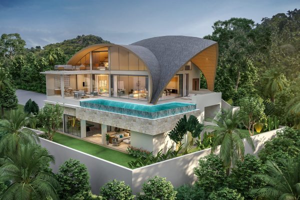 Unique award winning 3 bedroom villa with stunning sea views in Bang Por – VIL0352